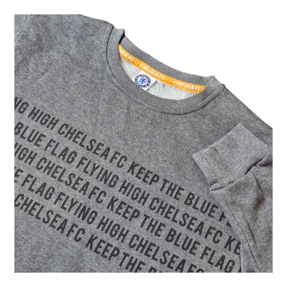 Chelsea FC Sweatshirt Men's L Gray‎ Keep The Blue Flag Flying High Soccer